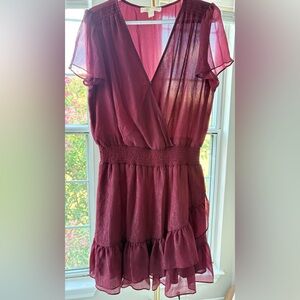Michael Kors Deep Red Mini Dress